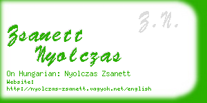 zsanett nyolczas business card